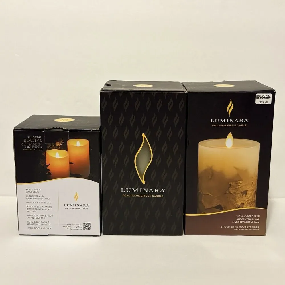 luminara flameless candles set of 3